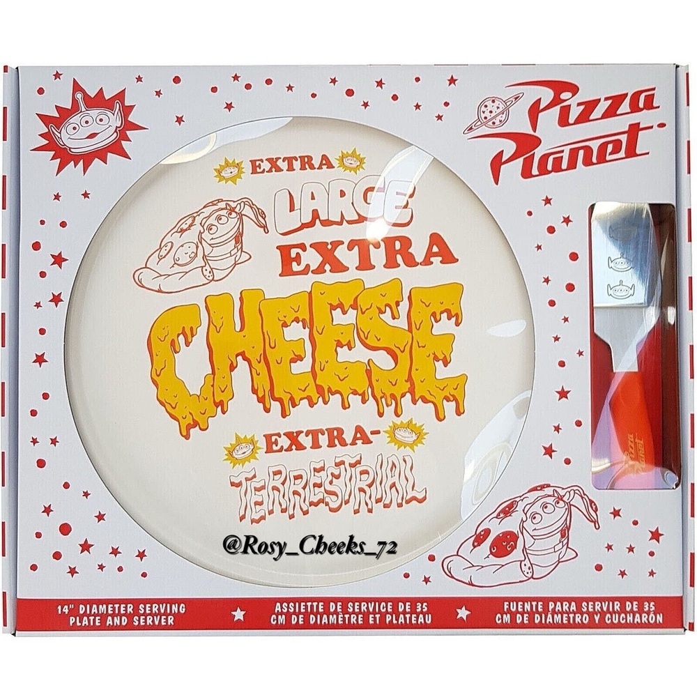 Disney Parks Pizza Planet Serving Plate Pixar Toy Story Aliens 14" New Sealed